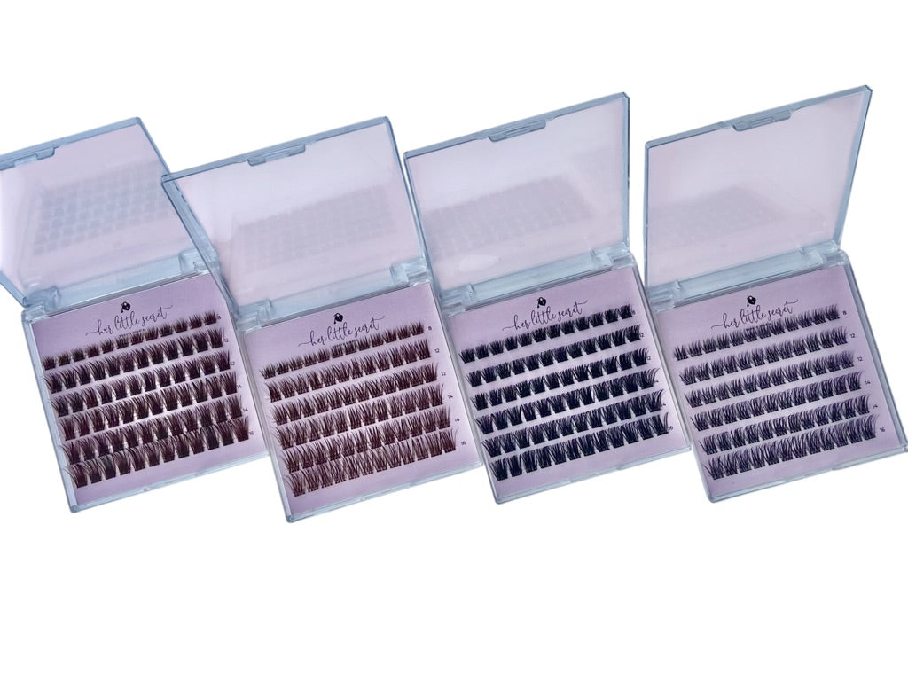 Soft Luxe Brown Pre-glued Lashes | No-Glue Needed, Natural Look, 24H Wear