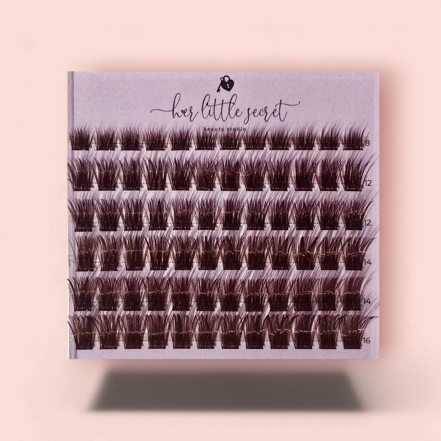 Volume Luxe Brown Pre-glued Lashes | No-Glue Needed, Natural Look, 24H Wear