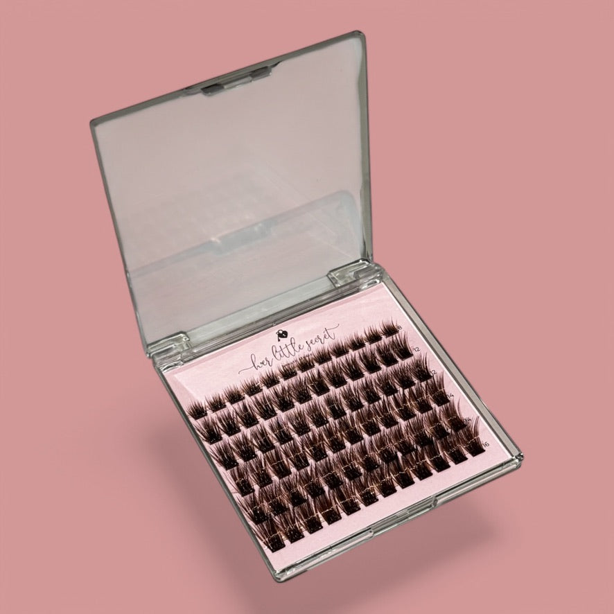 Volume Luxe Brown Pre-glued Lashes | No-Glue Needed, Natural Look, 24H Wear