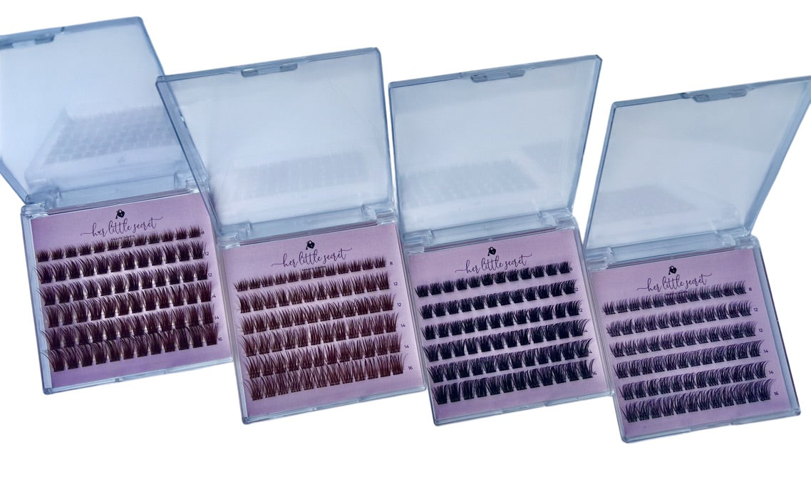 Volume Luxe Brown Pre-glued Lashes | No-Glue Needed, Natural Look, 24H Wear