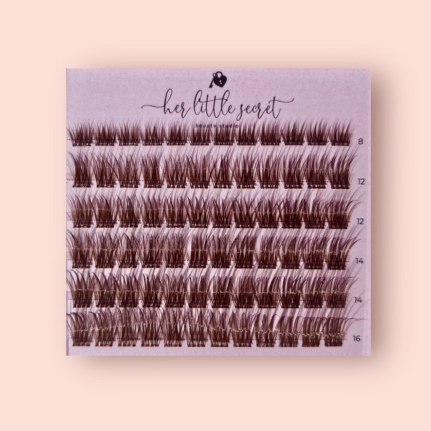 Soft Luxe Brown Pre-glued Lashes | No-Glue Needed, Natural Look, 24H Wear